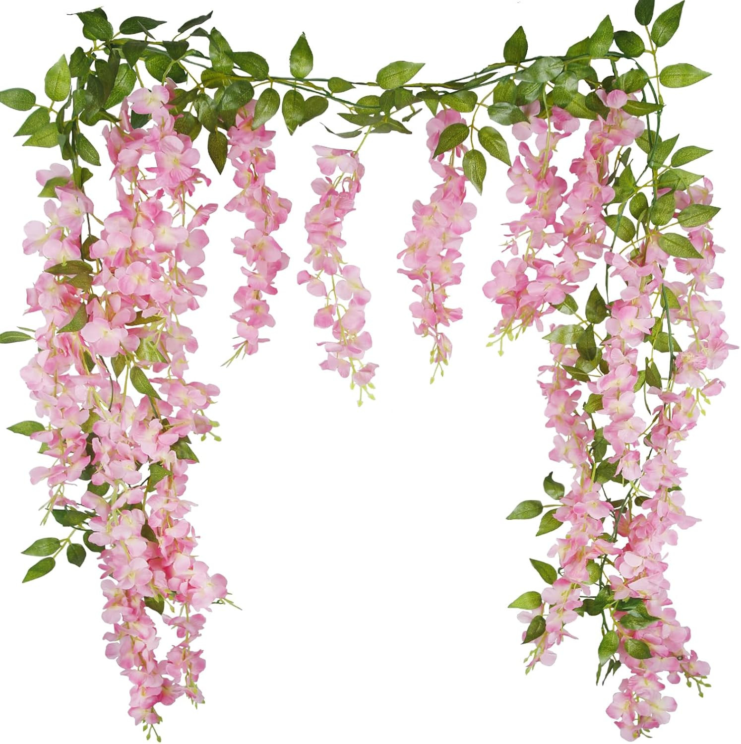 2 Pcs Wisteria Hanging Flowers Wisteria Flowers Vine Garland Wedding Arch Decora