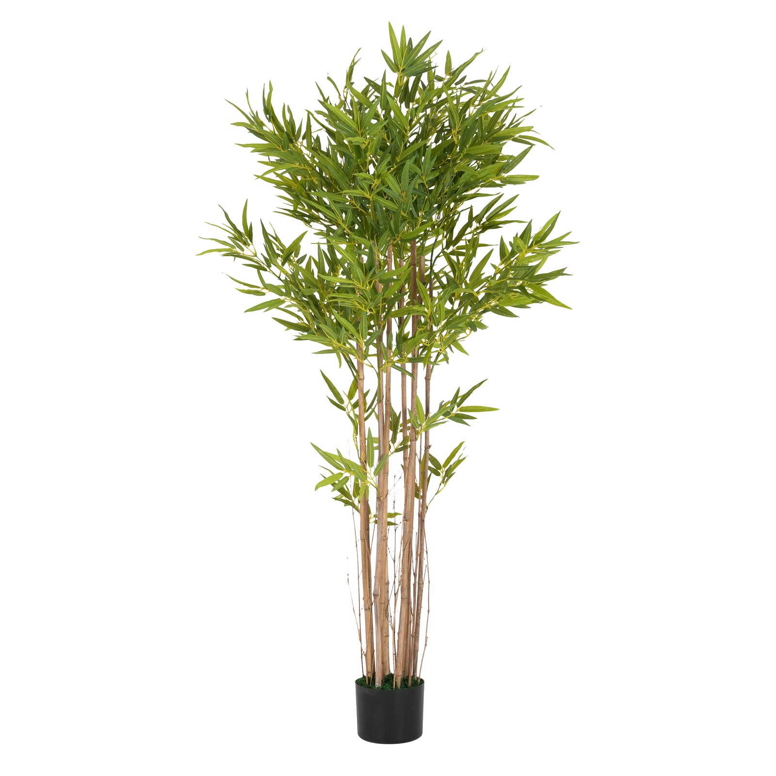 70″ Artificial Bamboo Tree in Pot, Lucky Faux Greenery Home Decor