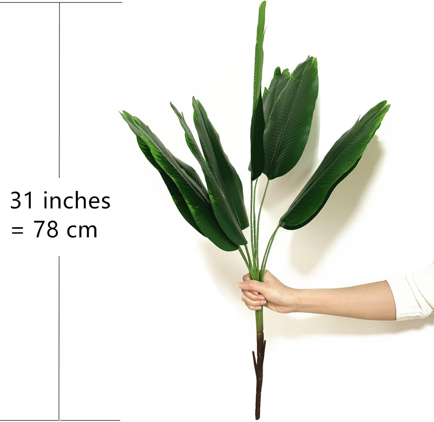 Fake Bird of Paradise Plant Artificial Banana Tree 30 Inch 2 Pack, Tropical M…