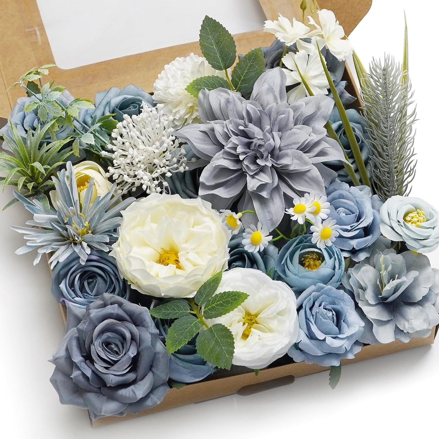 Artificial Flower Combination Box Set Artificial Flower Loose Leaves and Stems D