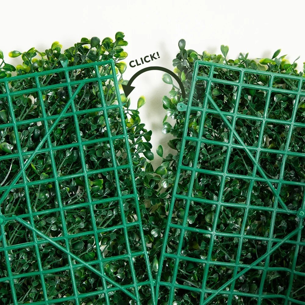 12 Panel 20″ x 20″. Artificial Boxwood Greenery Wall Backdrop Decoration Mats
