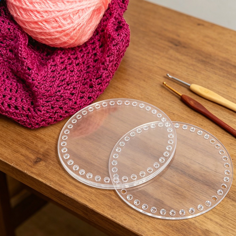 10Pcs Clear Acrylic Bag Bottom Shapers for Crochet DIY Durable Handcraft Boards