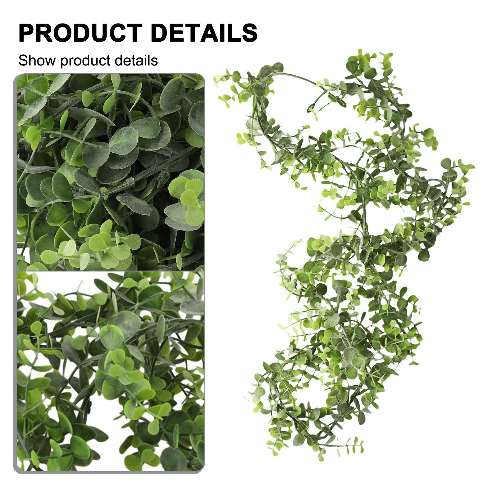 180cm/6FT Eucalyptus Floral Décor Rattan Simulation Wedding 1.8M Hanging