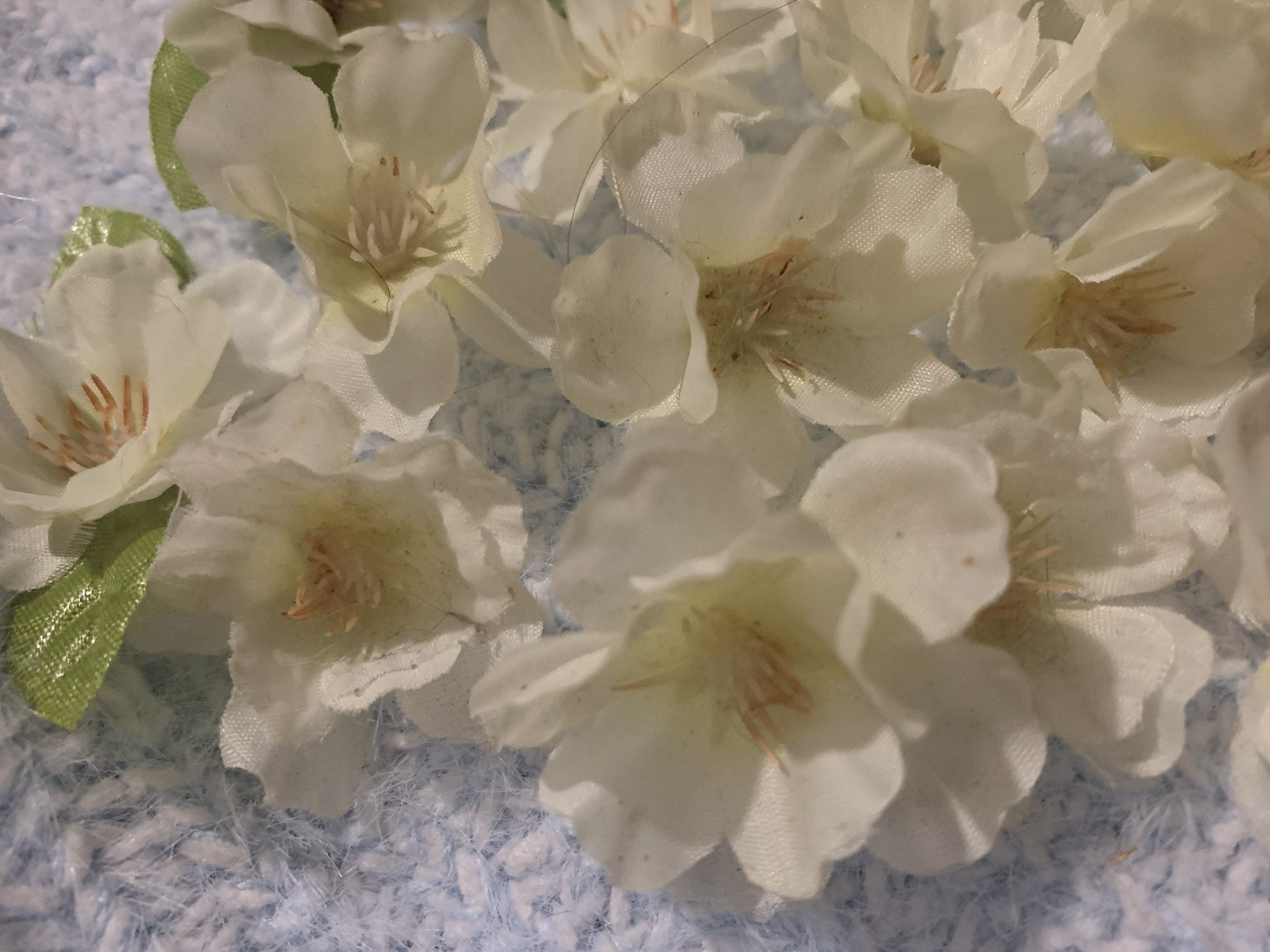 Lot Of 30 Small White Flower Blossoms