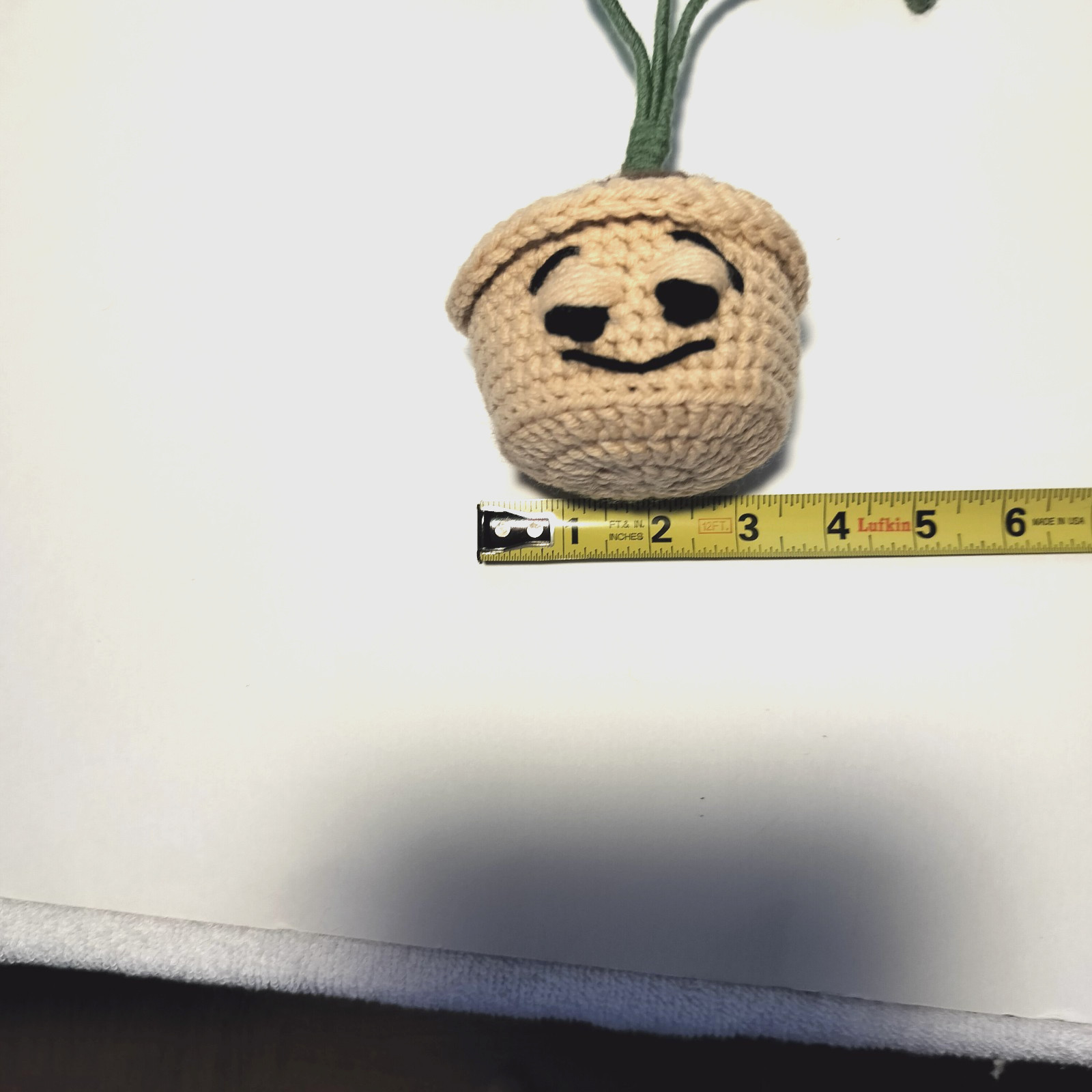HANDMADE CROCHET Cannabis Potted Plant Free Standing With Face Marijuana Plant