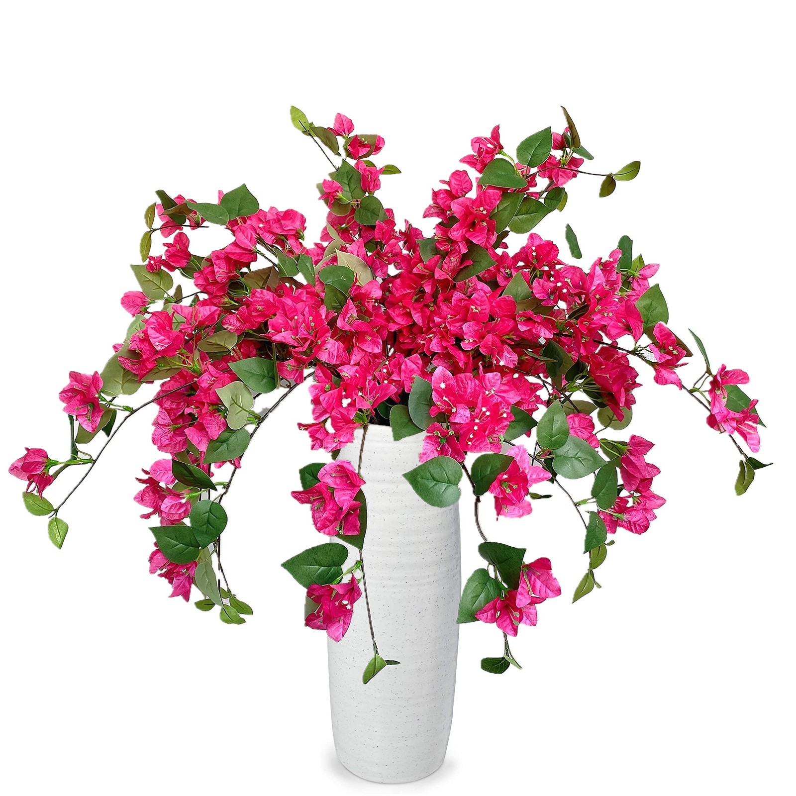 Pack of 16 Artificial Bougainvillea Silk Vines Hanging Flower Stems for Weddi…