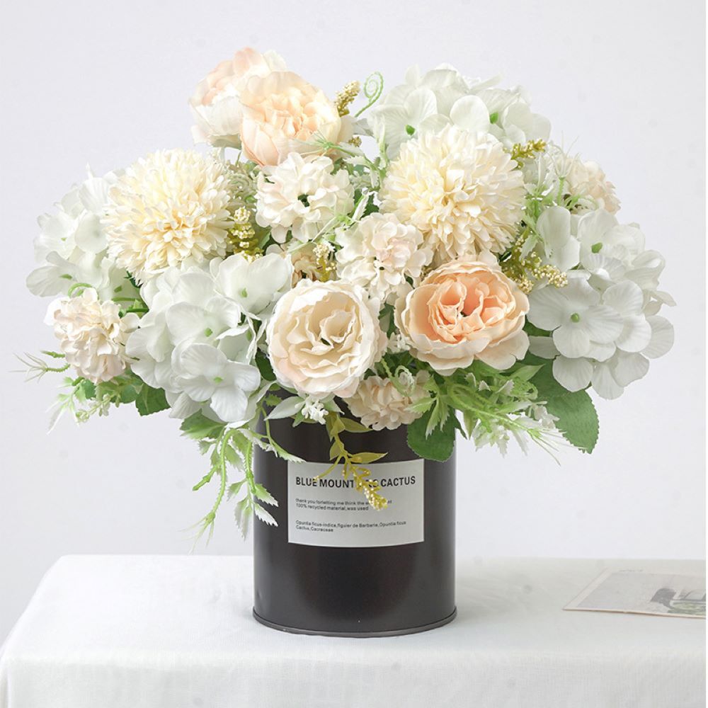 7 Heads Artificial Flowers Silk Peony Bouquet Fake Rose Wedding Home Party Decor