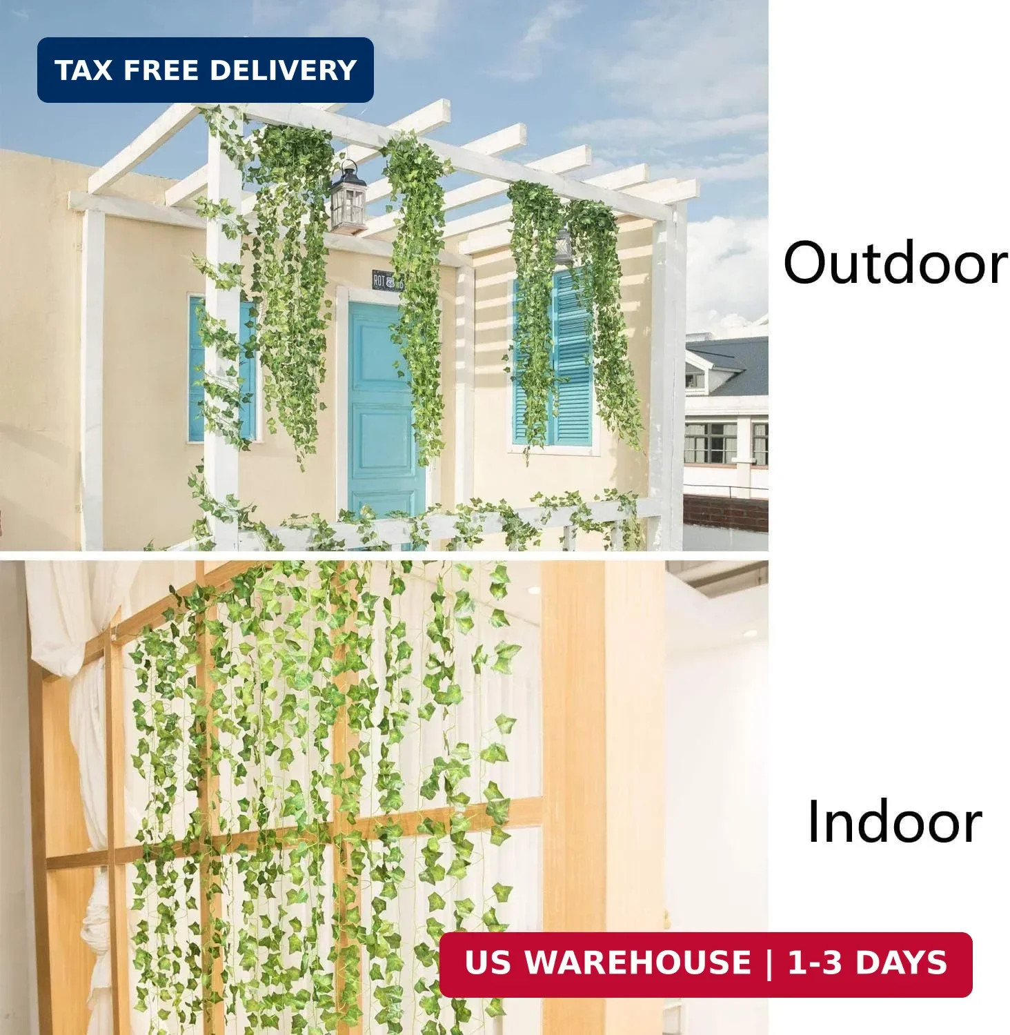168 FT Artificial Ivy 24 Pack Ivy Vine Garland Ivy Leaves Greenery Garl