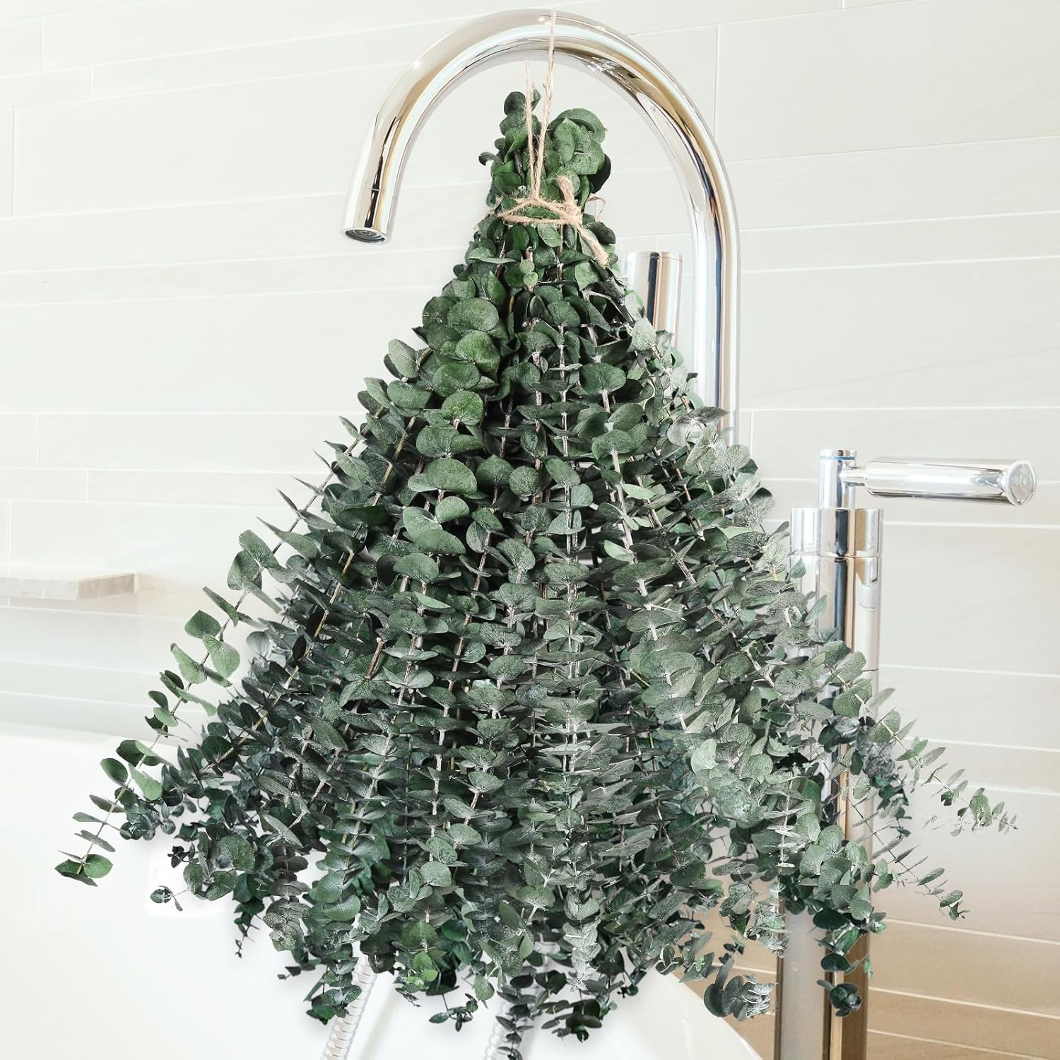 24 PCS Dried Eucalyptus for Shower Hanging 17 Preserved Eucalyptus Stem | Green