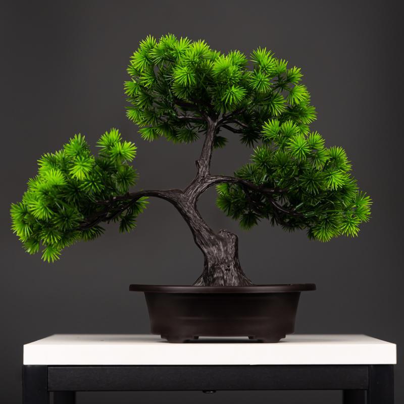 27cm Artificial Pine Bonsai – Fake Tree Ornament for Home & Desktop Decor