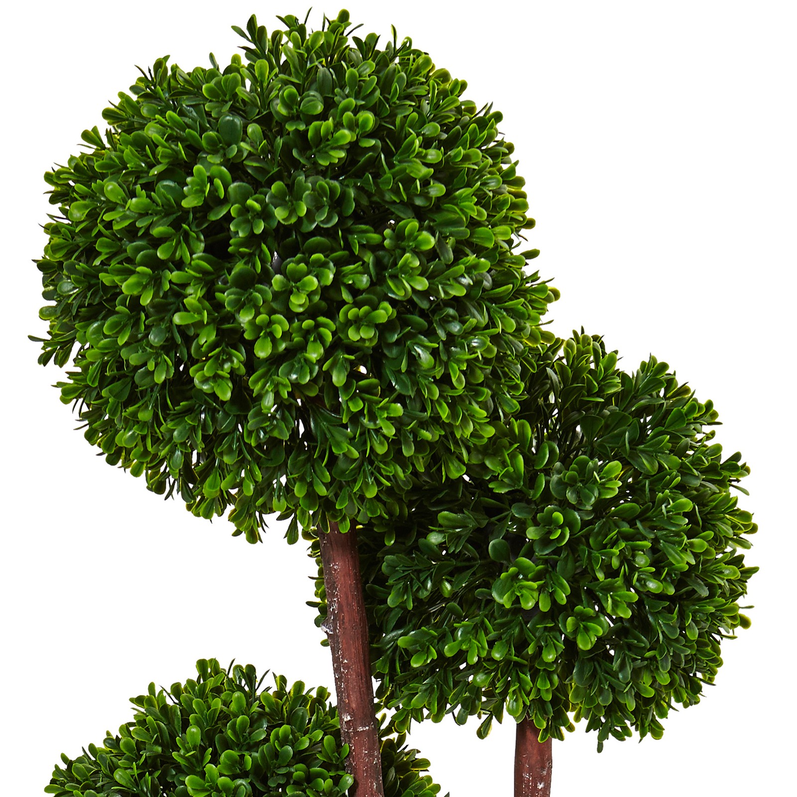 Indoor/Outdoor 36″ Boxwood Topiary Artificial Tree UV Resistant in Green/Black