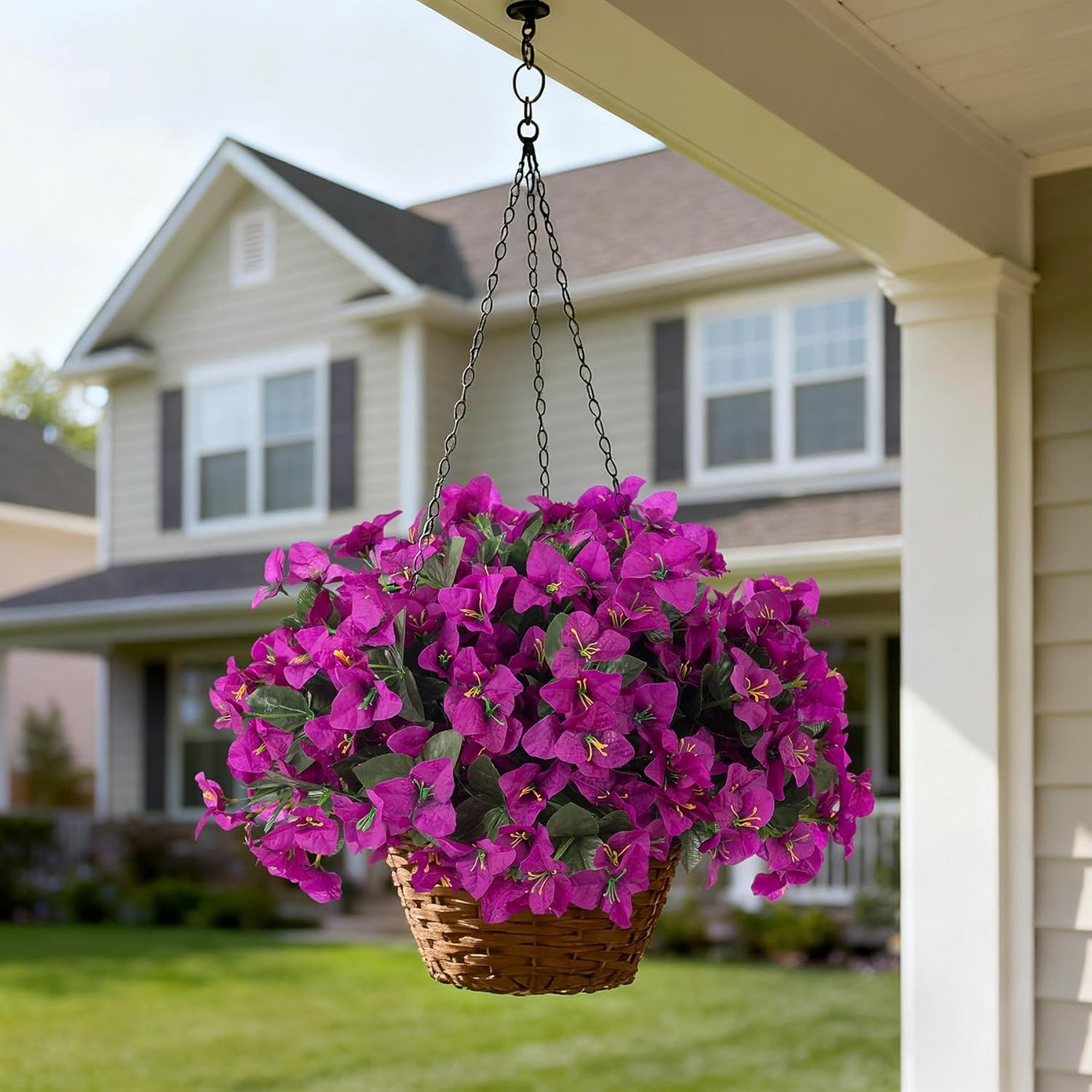 6 Bundles UV Resistant Bougainvillea – Elegant Silk Flowers for Outdoor Decor