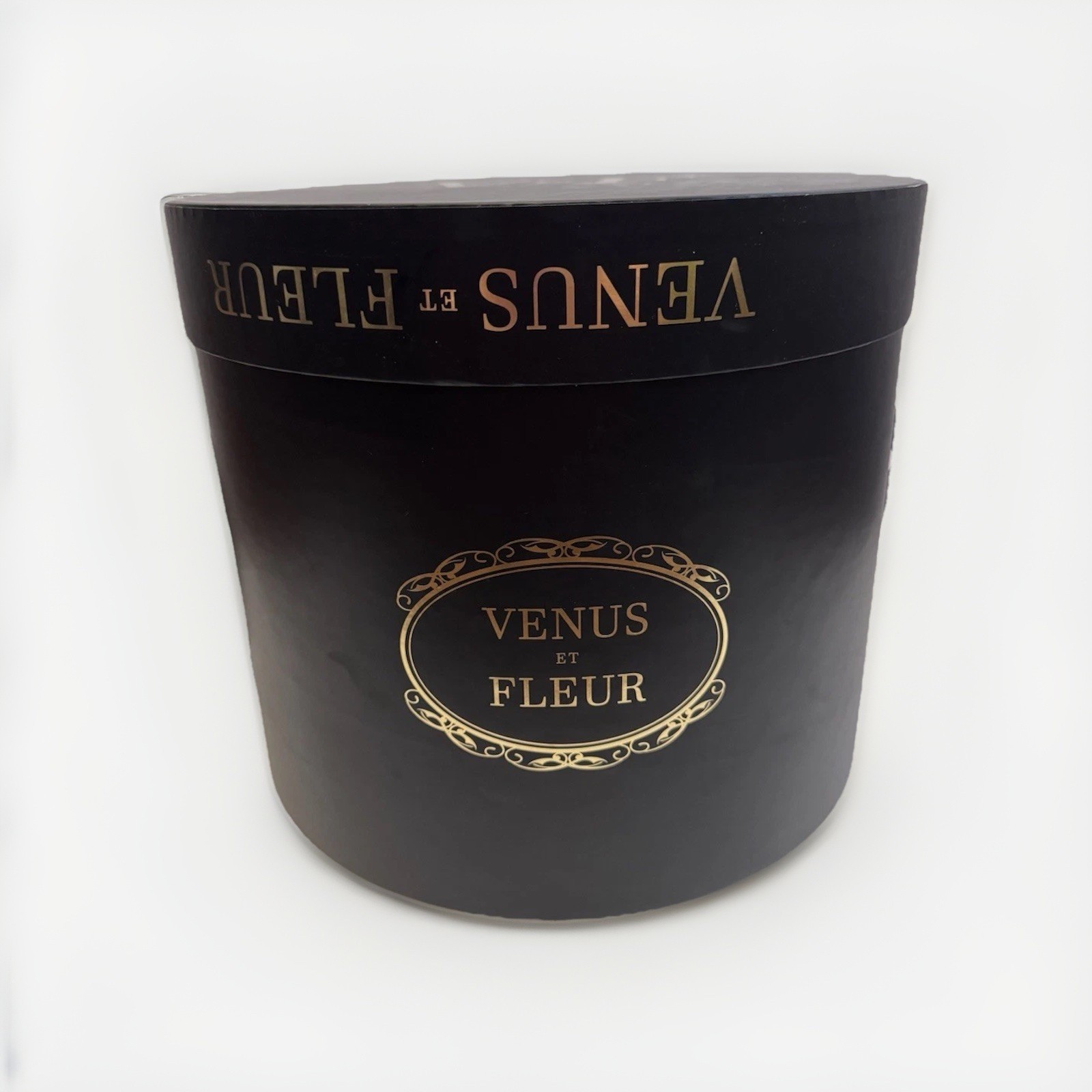 Venus et Fleur Red Roses Flower Box Arrangement Large Black Container 45 Roses
