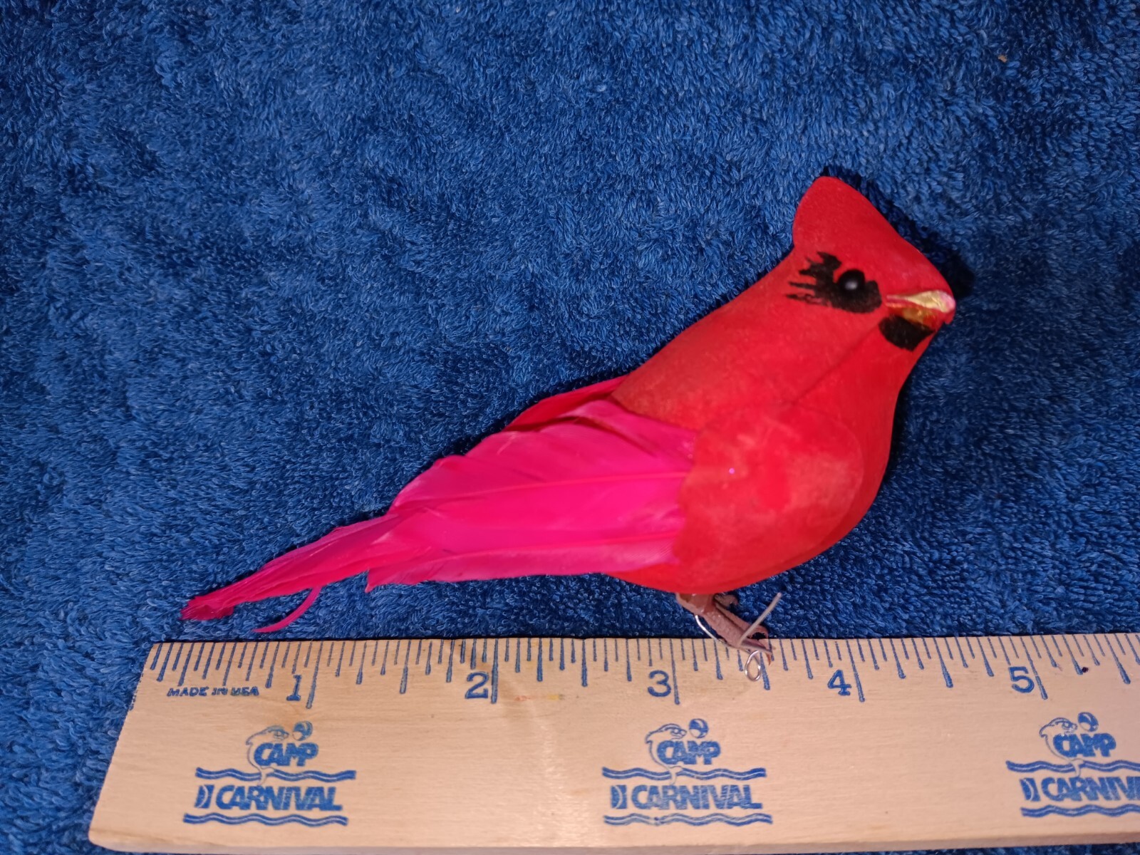 Wired Artificial 9 Red Cardinal Birds 1 Brown Mix Arrangement Decorations Arts