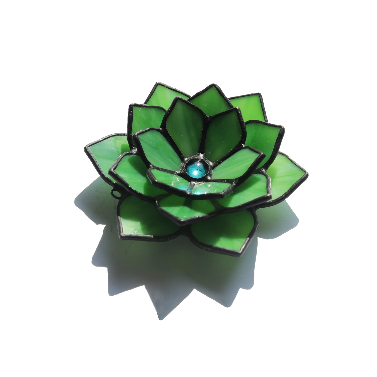 Artificial Succulent Plant, 1 pcs 3D Stained Glass Succulent Ornament, Handma…