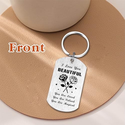 I Love You Gifts for Her Girlfriend Wife Christmas, to My Love Keychain for