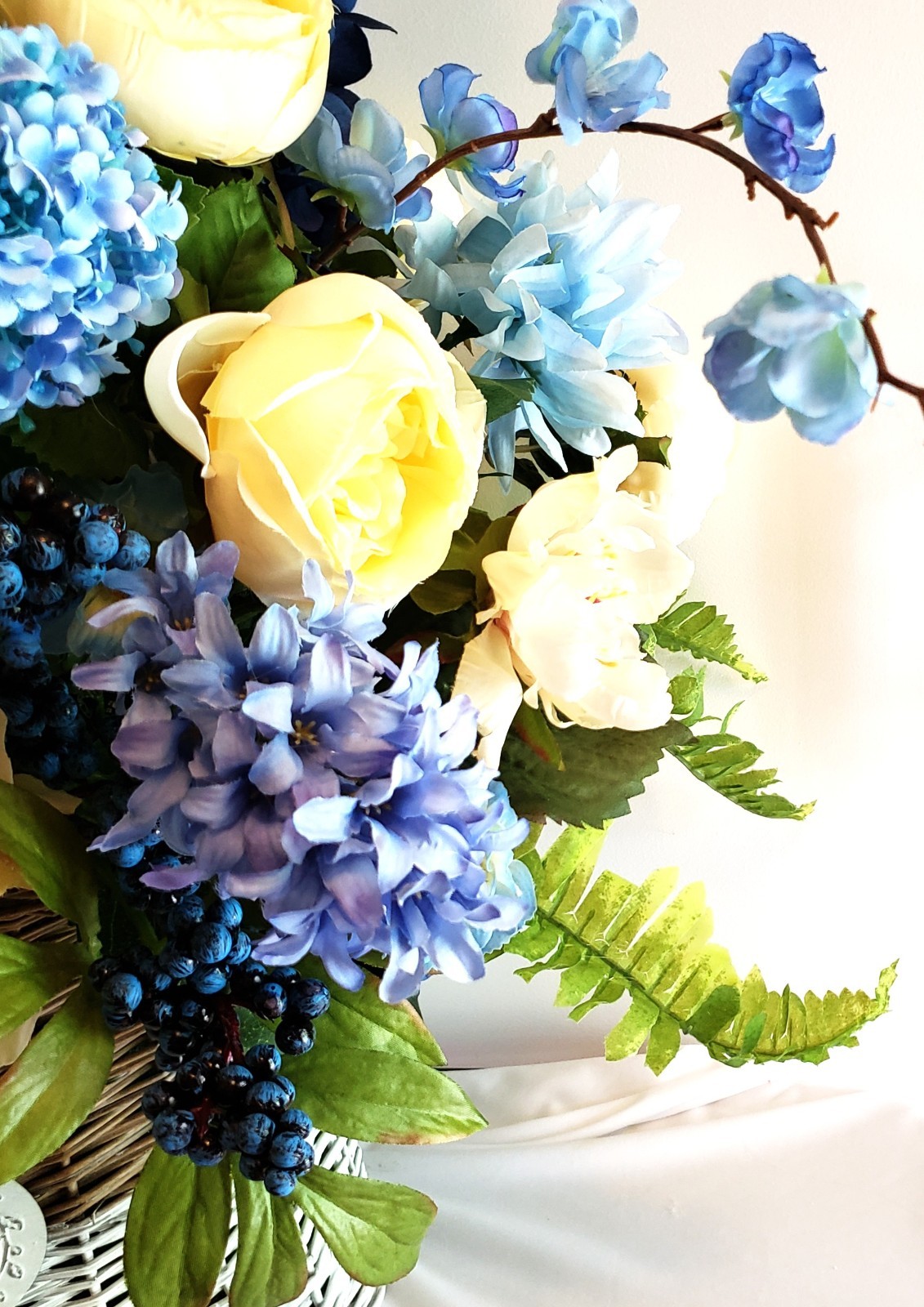 Extra Large Spring Floral Arrangement, 33 Inch Tall Arrangement, Sunroom Decor