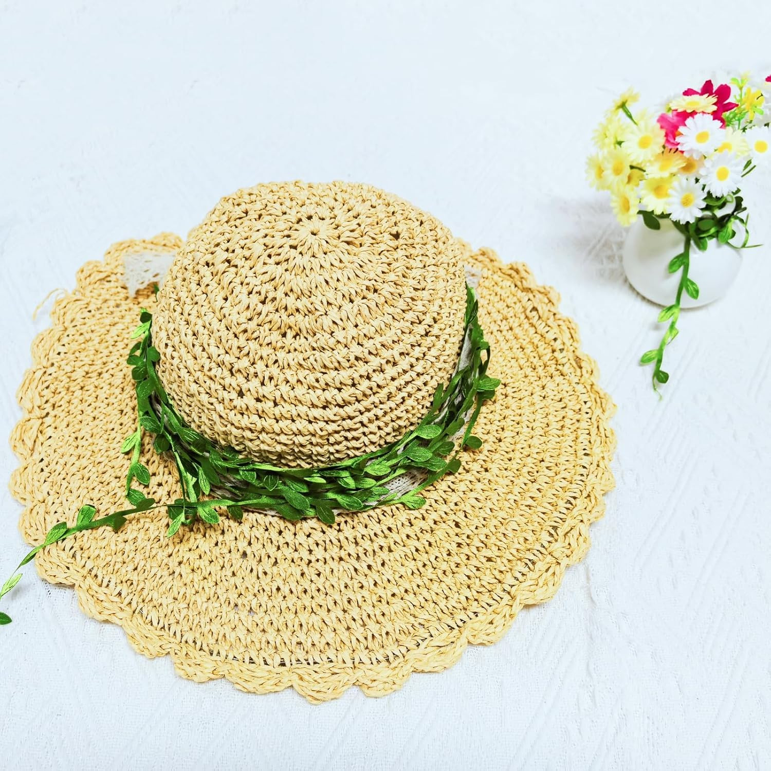 66 ft Leaf Ribbon, Artificial Eucalyptus Garland Rattan Leaf String, Decorative