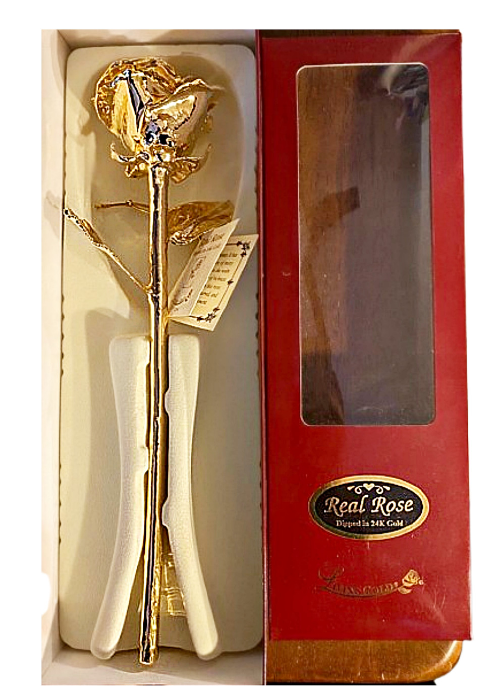24K Gold Dipped Real Rose Handpicked Real Rose Preserved in 24K Gold USA