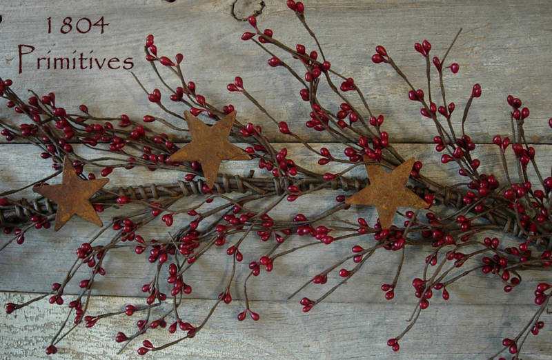 END to END lighted 40″ Pip Berry Garland ~ BURGUNDY ~ Connect MULTIPLE strands