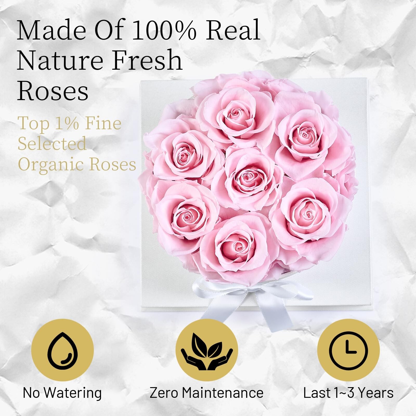 7-Piece Preserved Roses in a Box for Delivery Prime – Forever Flowers – Immor…