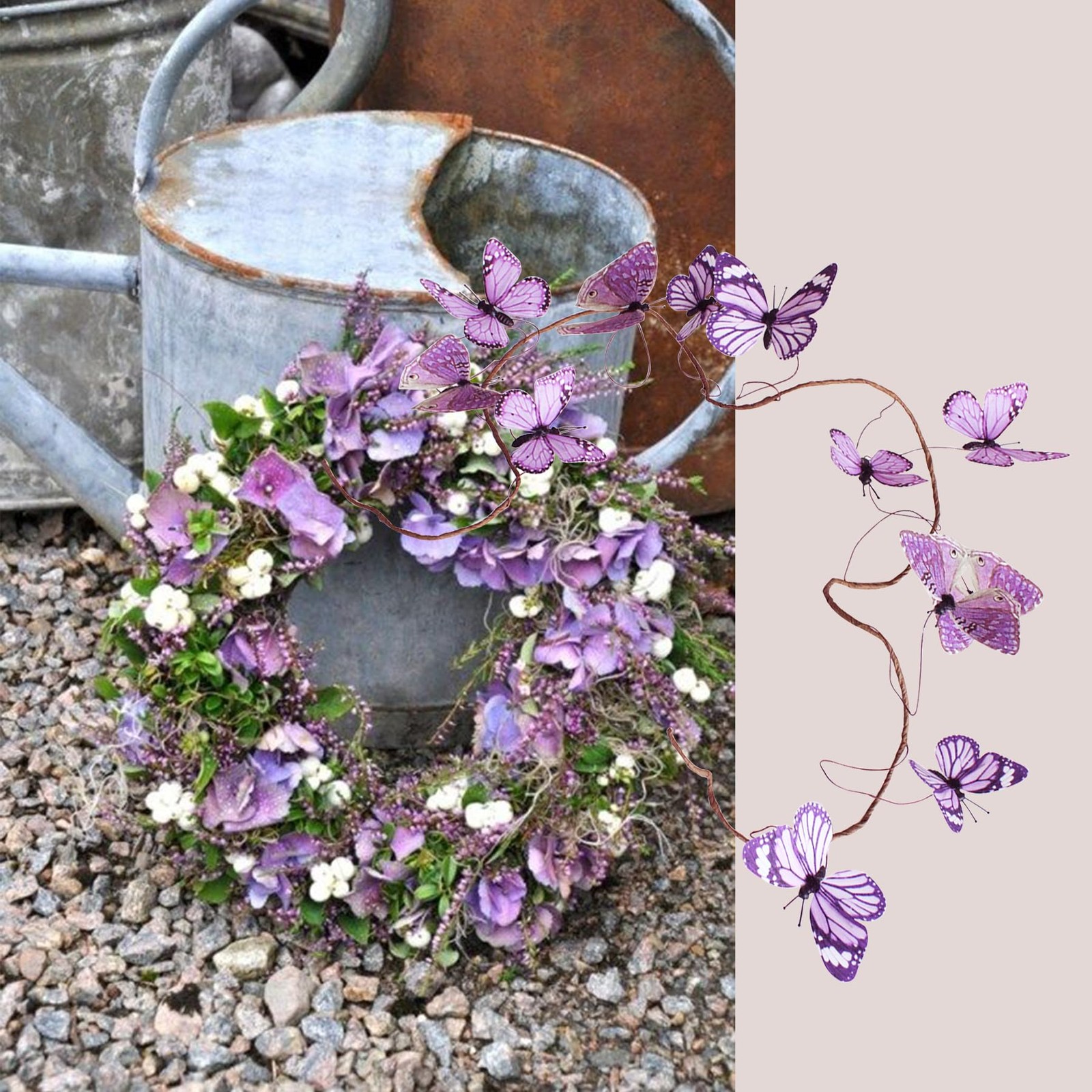 Artificial Butterfly Garland, Fake Butterfly Decorative Vines, DIY 3D Unique …