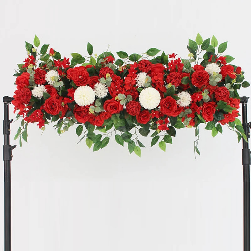 100Cm Luxury White Rose Floral Centerpiece for Wedding & Party Decor