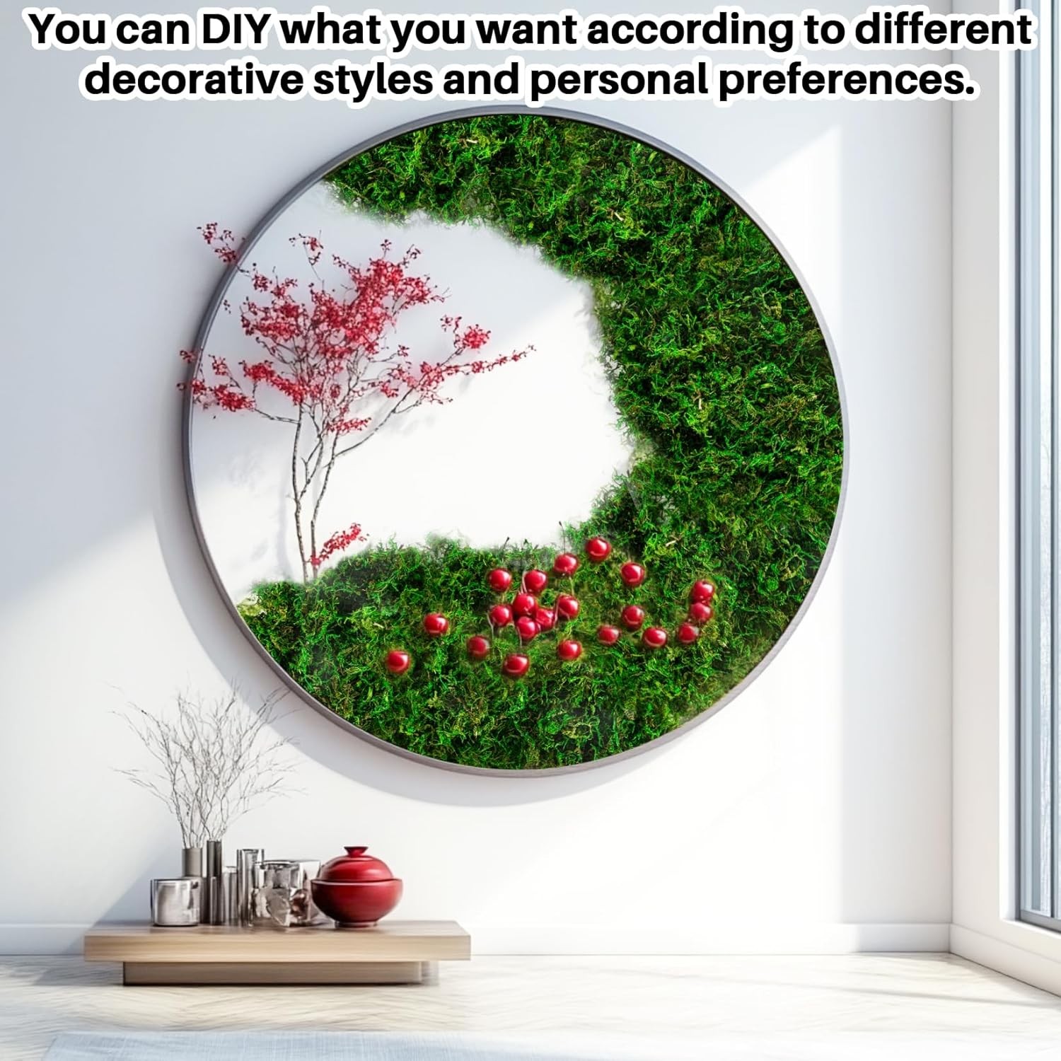 Faux Moss for Potted Plants – Artificial Moss for Crafts Fake Moss Decor Green F