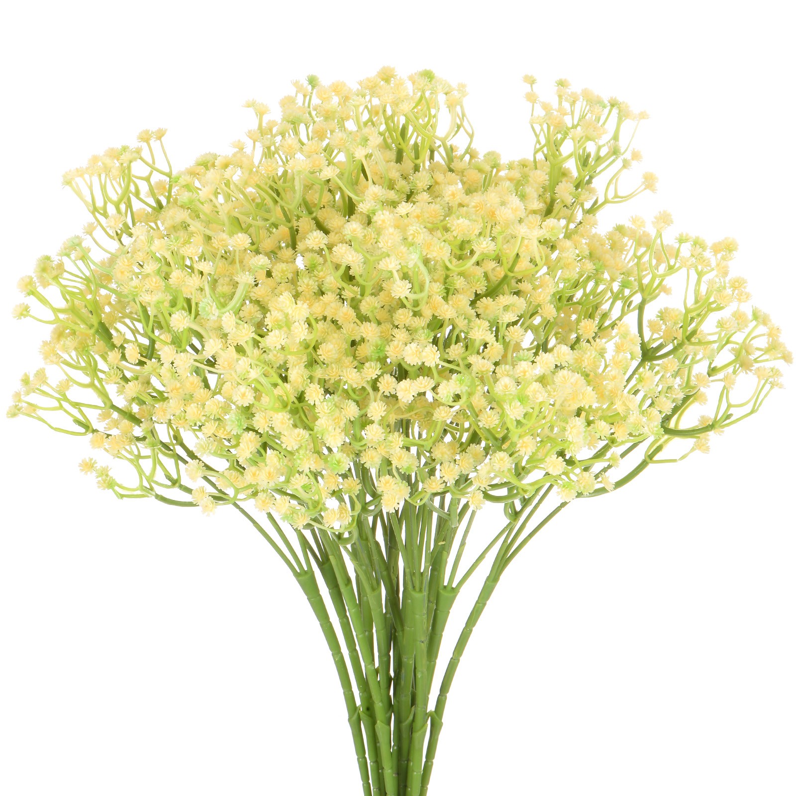 16-Pack Artificial Baby’s Breath for Home Decor/Wedding [Yellow]