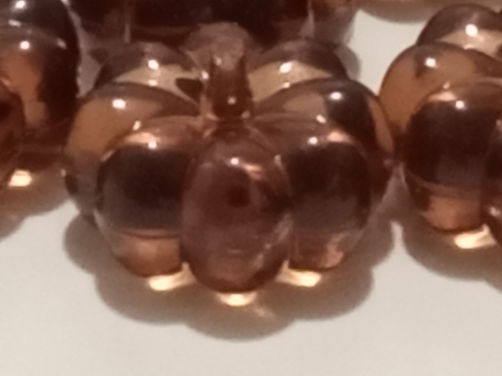 MINI PUMPKINS Orange Faux Glass Acrylic Table Scatter Filler 165 pieces