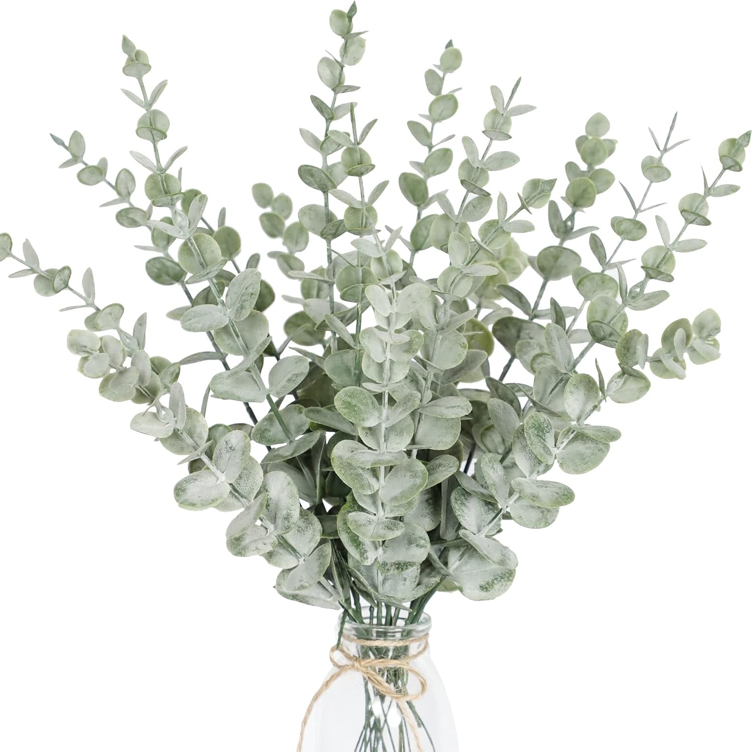 18PCS Artificial Eucalyptus Stems Leaves Faux Flowers for Home Wedding Decor