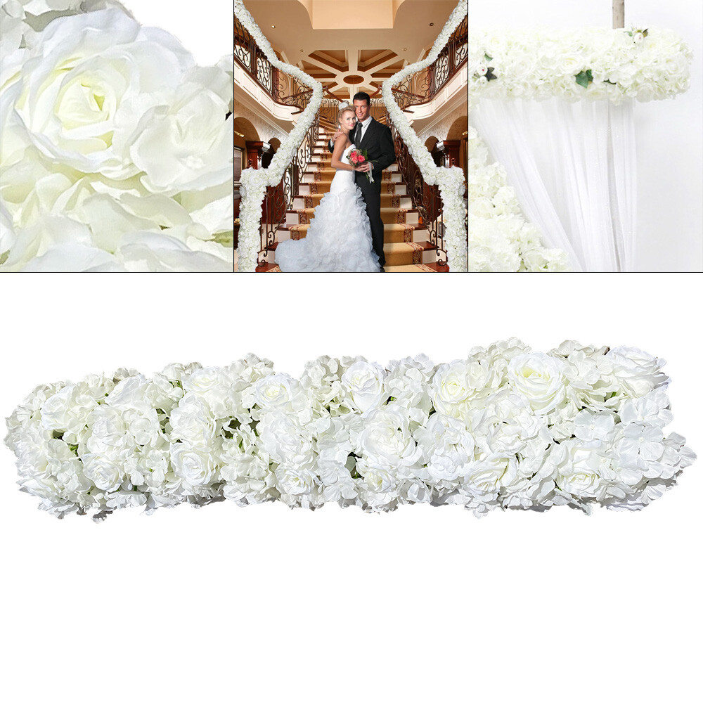 White Artificial Flowers for Home Party Wedding,Artificial Silk Flowers Row,HOT!