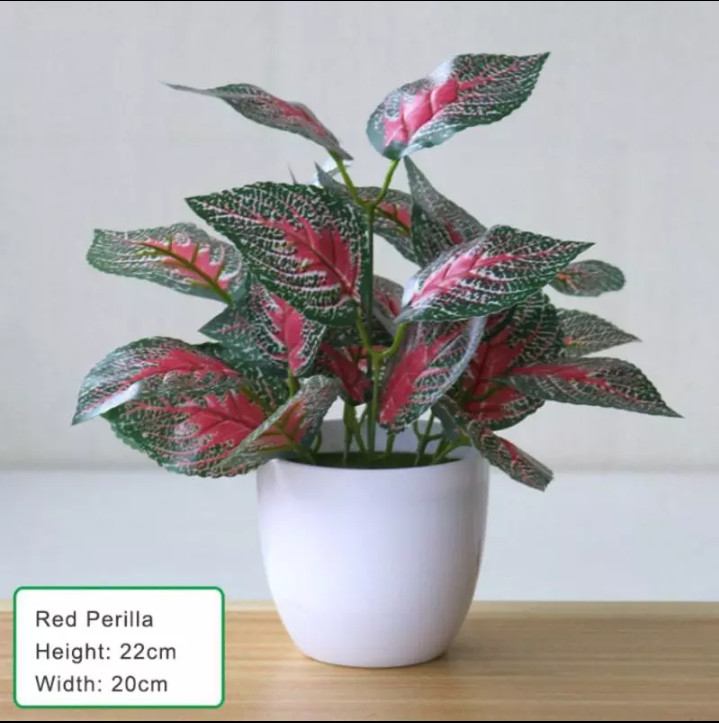 Bonsai Small Tree Fake Flowers Table Potted Ornaments Home Decor Hotel Garden…