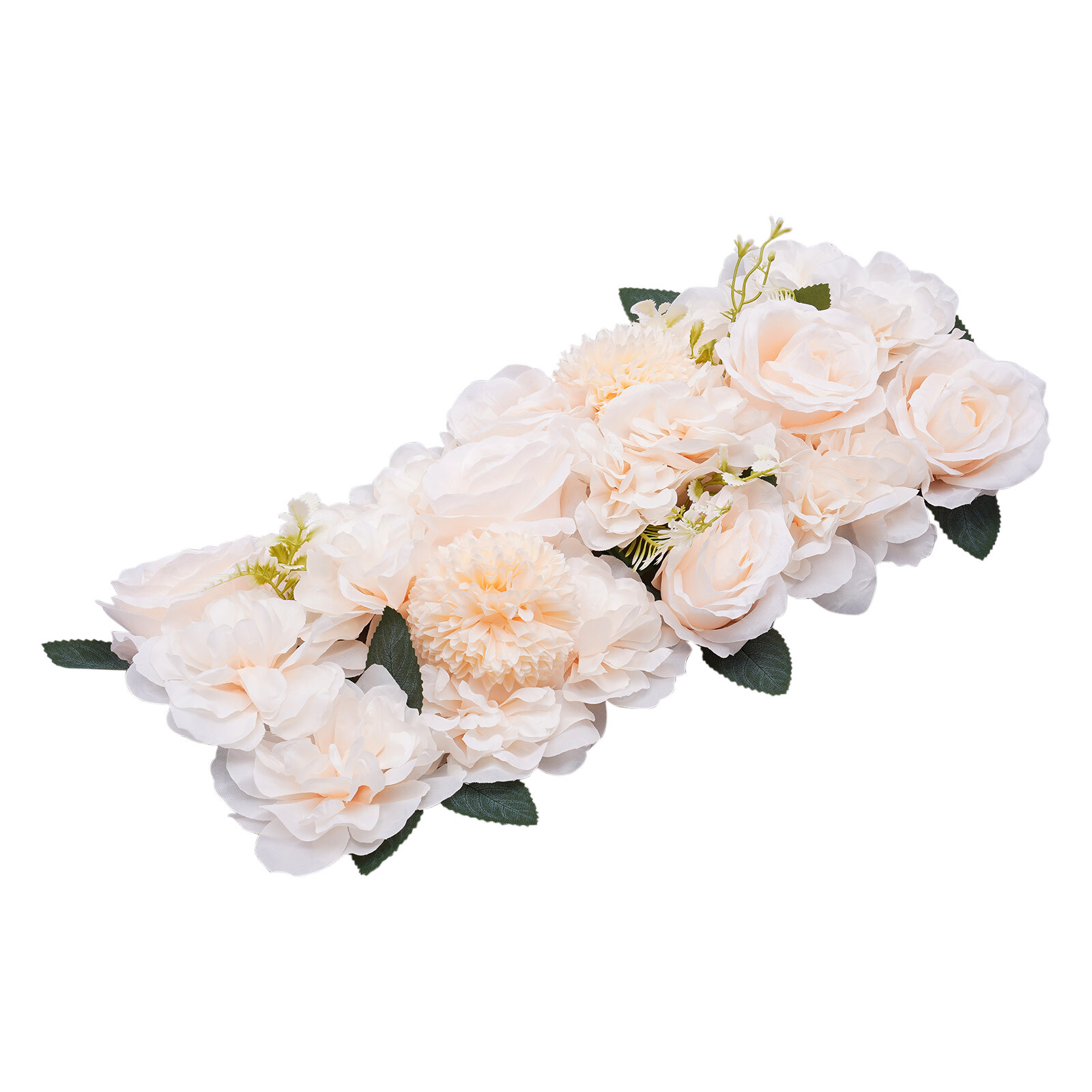 10 Pcs Dining Table Flower Centerpiece Champagne Silk Rose for Wedding 52*28cm