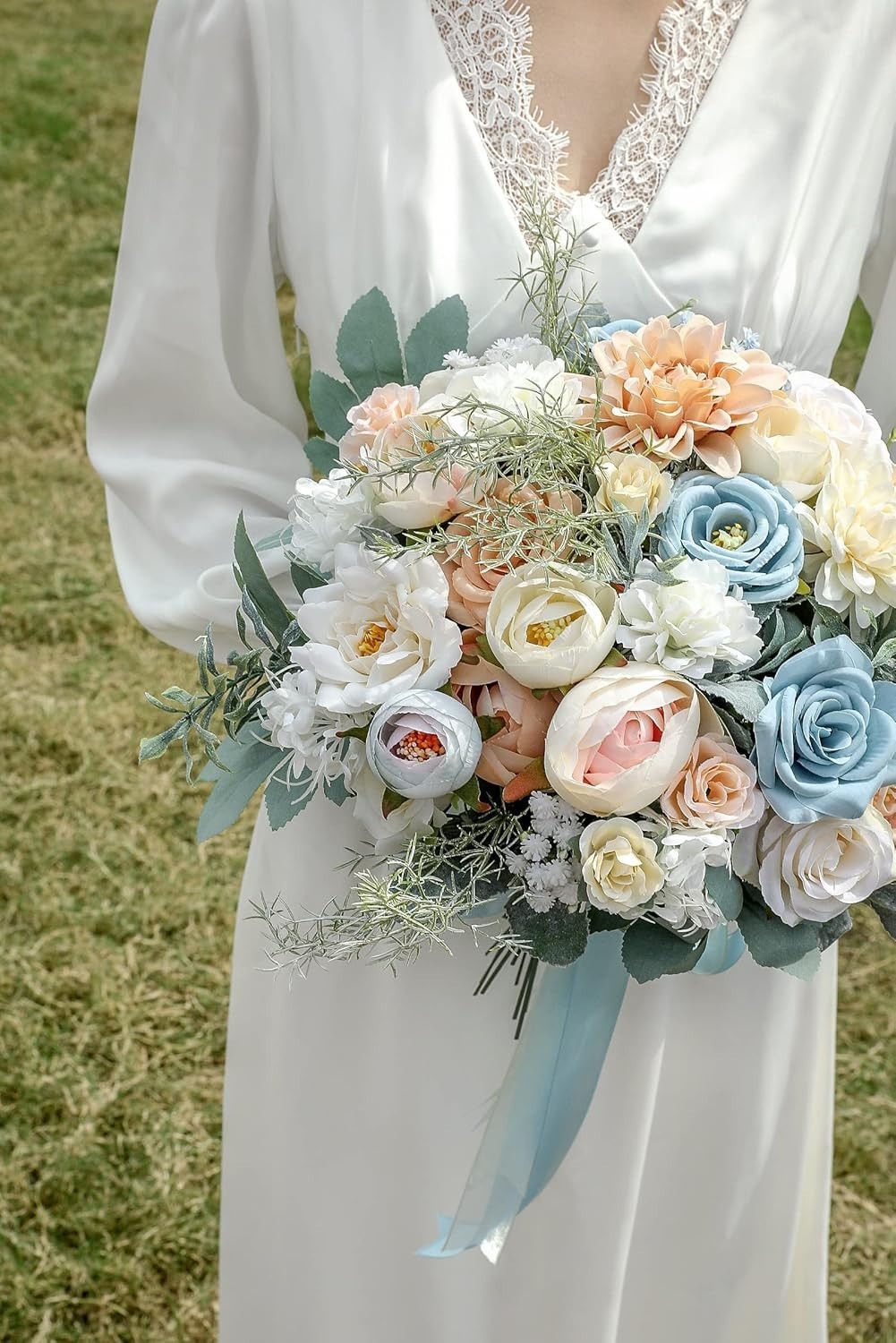 Luxurious Faux Flower Box Set: DIY Bouquets & Centerpieces in Elegant Kraft Box
