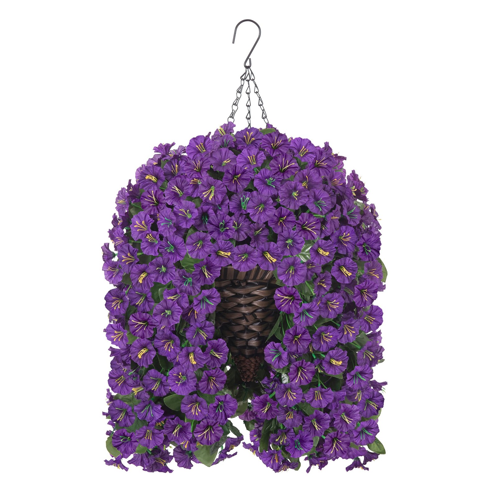 Artificial Hanging Flower Basket 18.1″ Height X 12.2″ Width – UV Resistant Faux