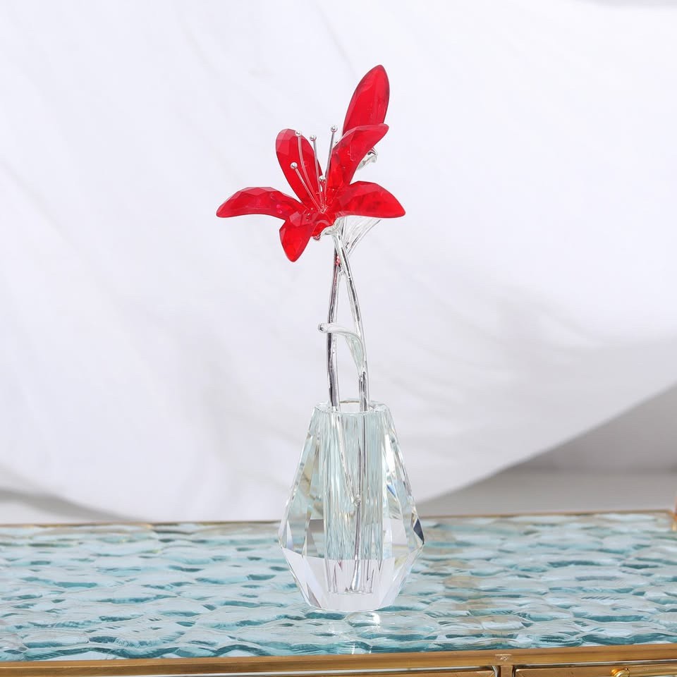 Crystal Flower, Stained Glass Plants, Indoor Decor, Home Décor, Birthday Gifts,