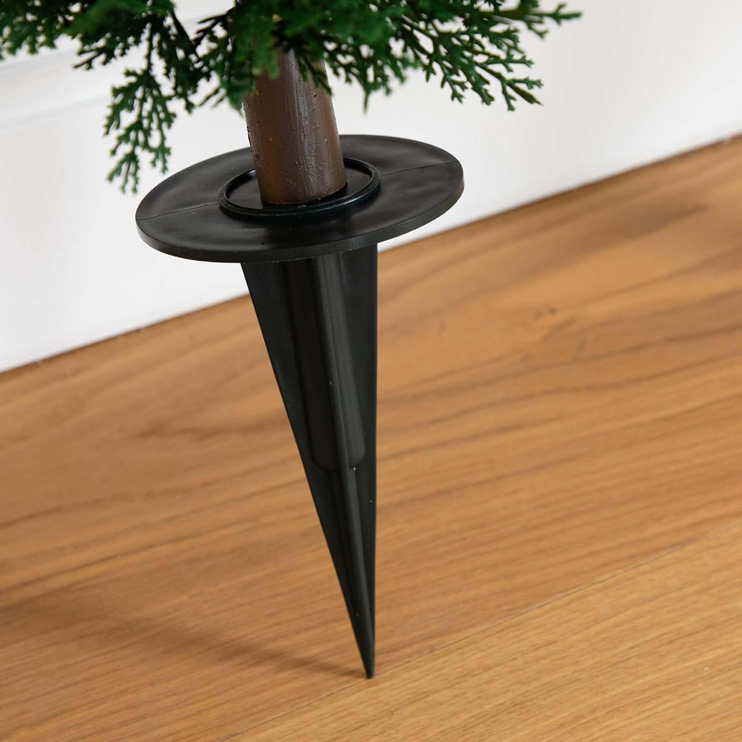 Set of 2 UV Resistant 2.5Ft Artificial Cedar Plants with Ground Stake