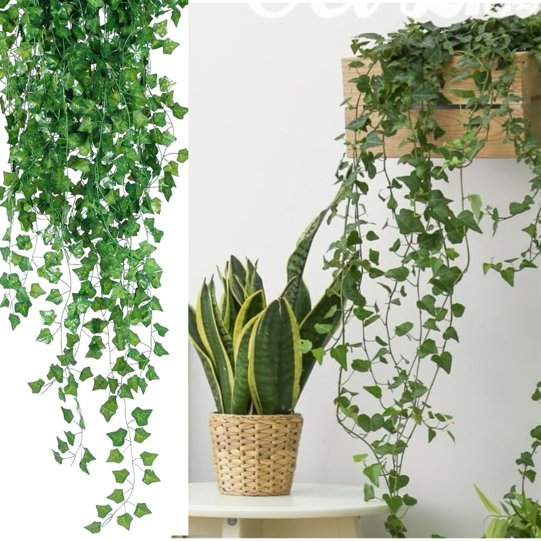 Sggvecsy 6 Pack 42Ft Fake Vines Fake Ivy Leaves Artificial Ivy Leaf Plants Artif