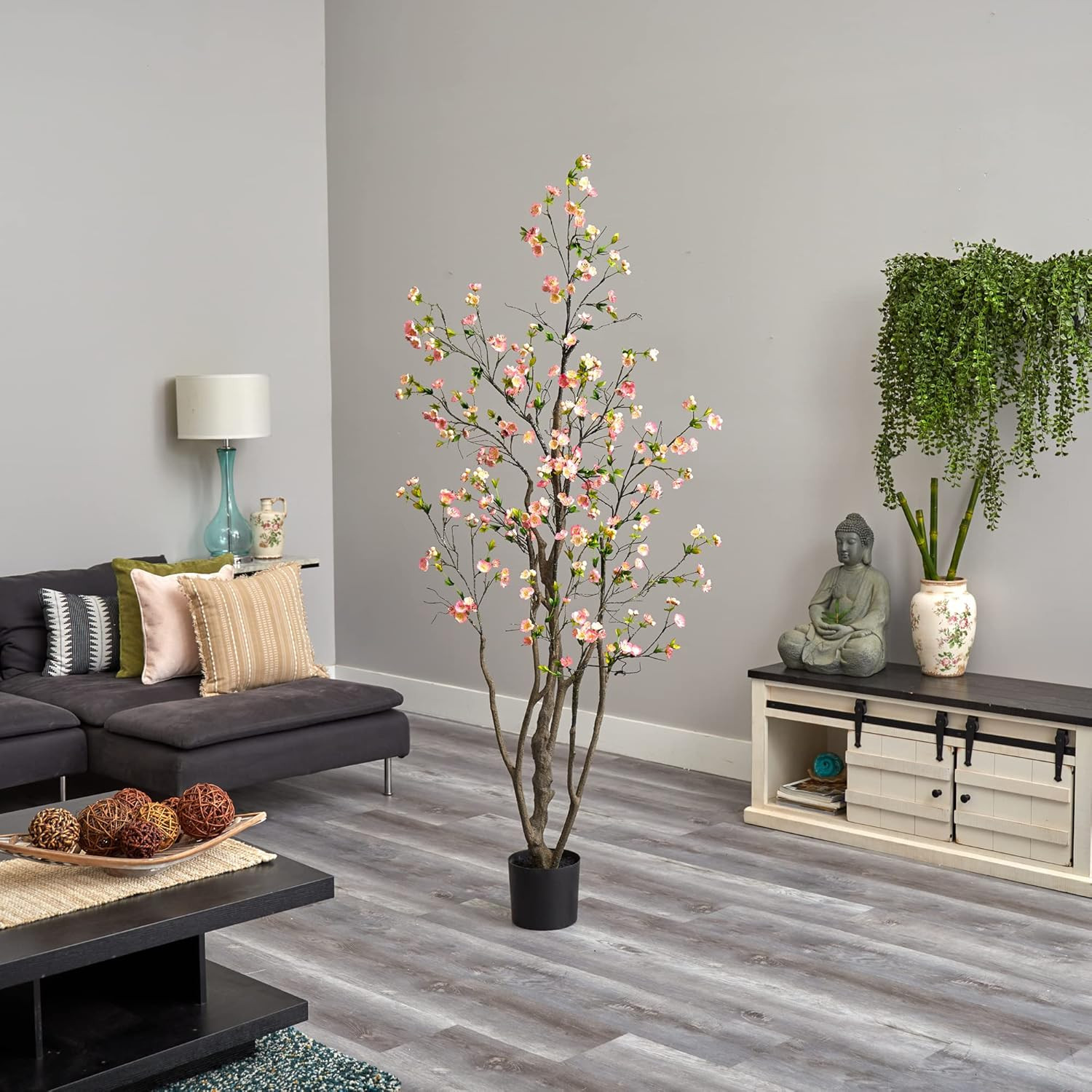 Stunning 6.5Ft Cherry Blossom Artificial Tree for Home Decor