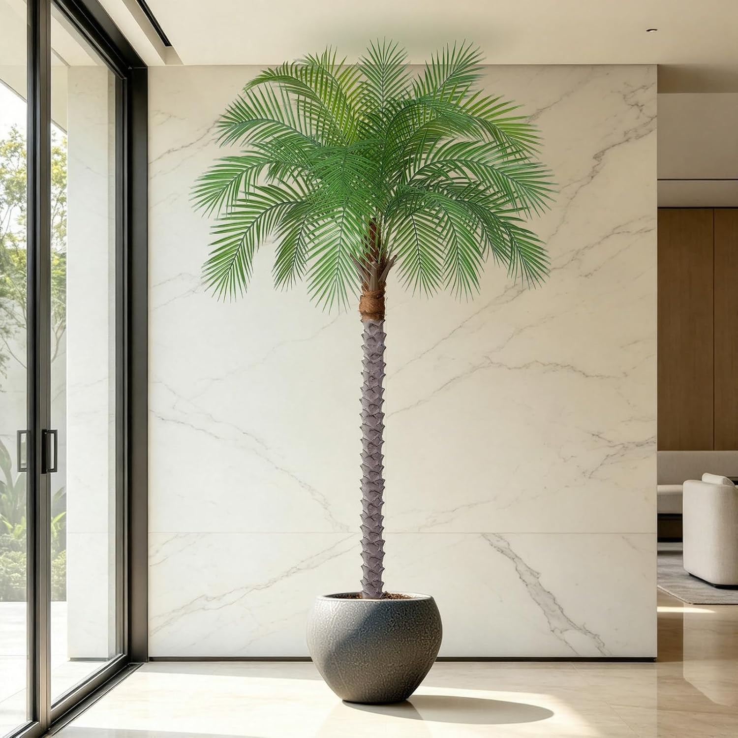 6ft Artificial Phoenix Palm Tree Faux Coconut Silk Tropical Fake Palm Plant