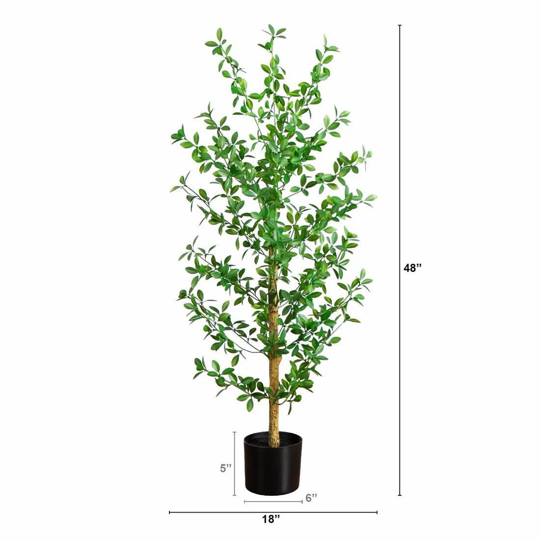 4′ Artificial Shady Lady Black Olive Tree