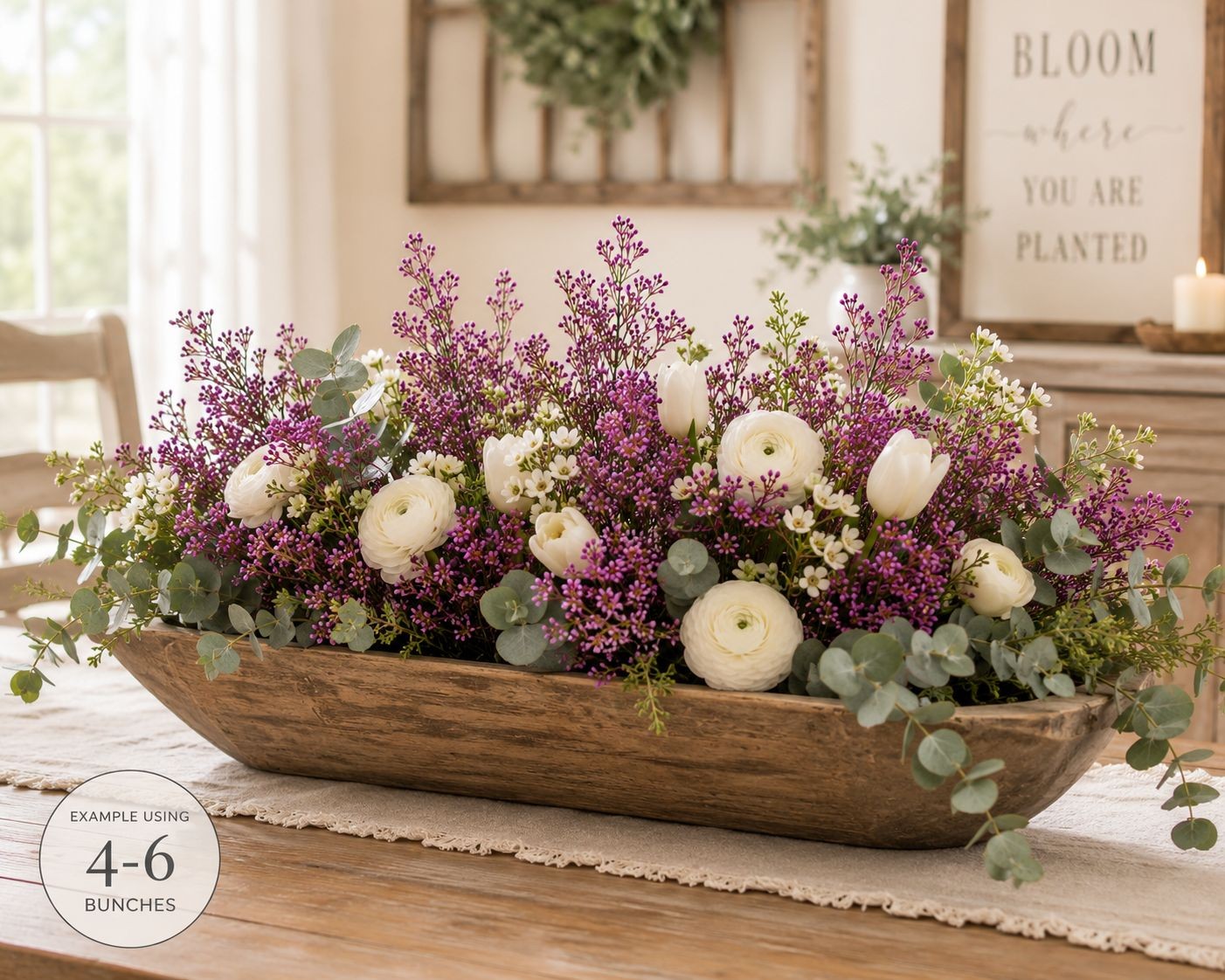 Set of 2 Purple Faux Wax Flower Sprays 13 Inch Artificial Filler Flowers Wildflo