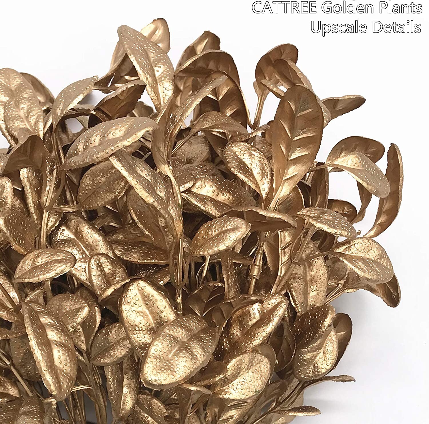 CATTREE Artificial Plants Filler Christmas Wedding Decor Decorations 4 pack Gold