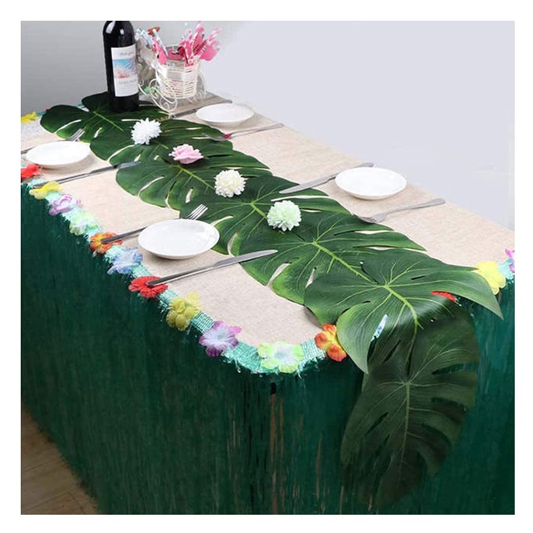 48PCS Tropical Palm Leaves Plant Imitation Leaf for Hawaiian/Luau/Jungle Part…