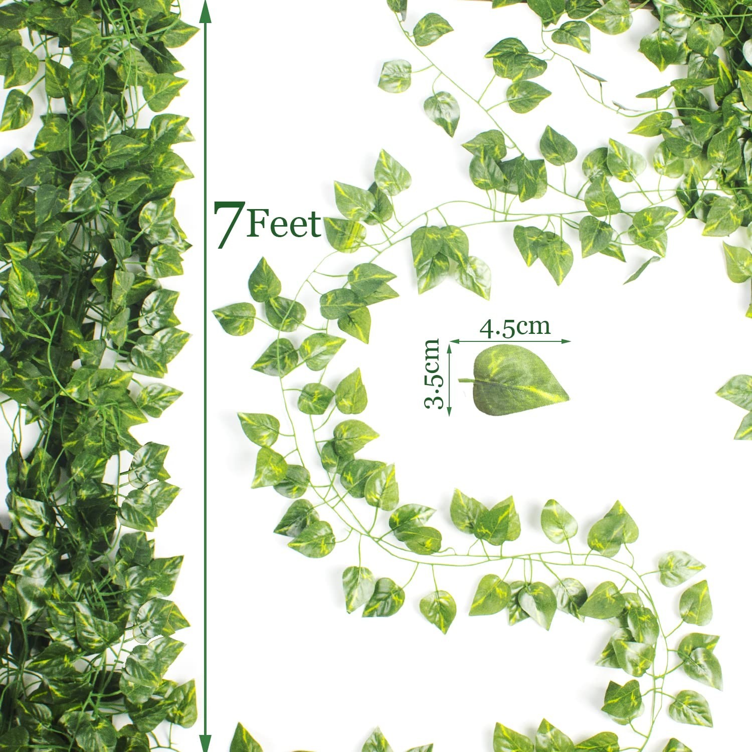 24 Pack 173ft Artificial Ivy Vines Fake Leaves Garland for Wedding Party Decor