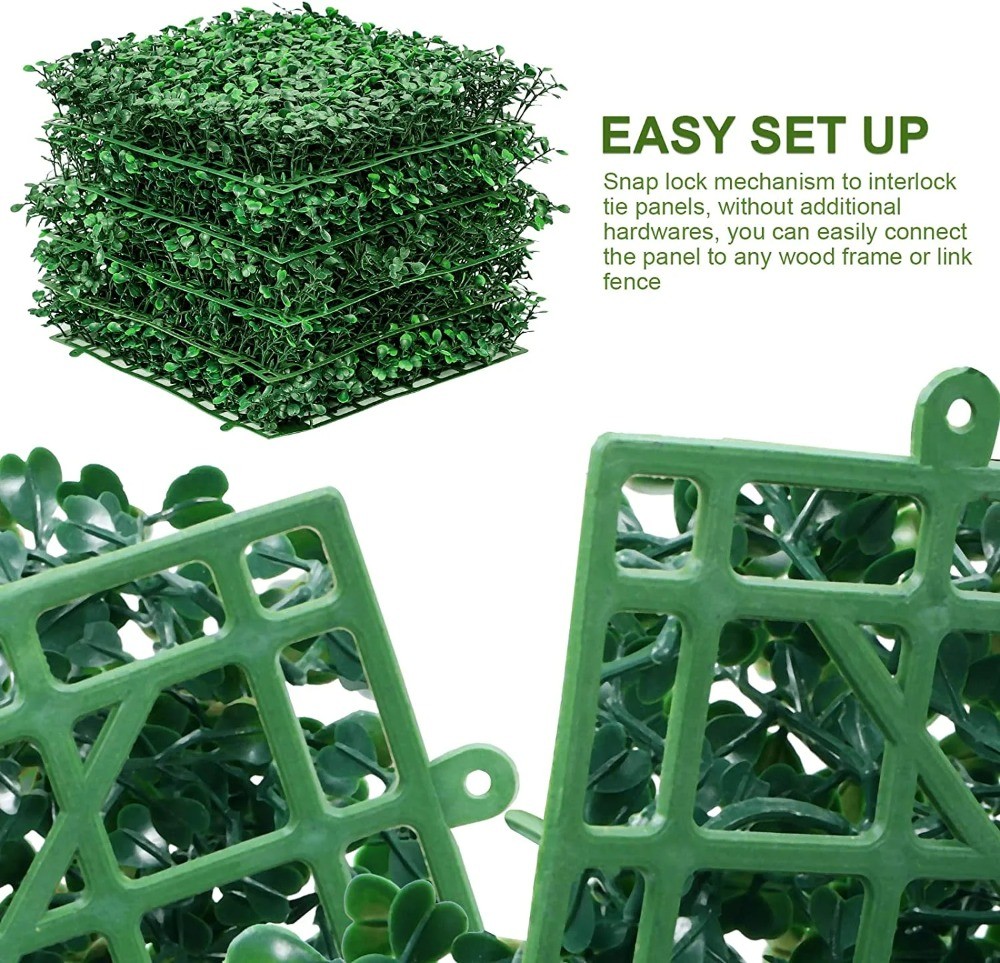 4-Layer Grass Wall Panels, 10″x 10″(10pcs) Artificial Green Wall Panel Backdrop
