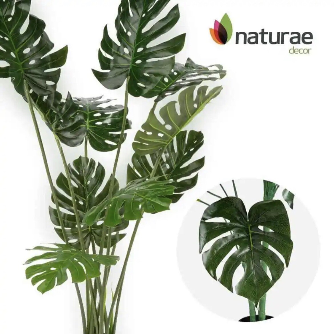 naturae decor Artificial Monstera Indoor and Outdoor Plants 47 in UV Resistant