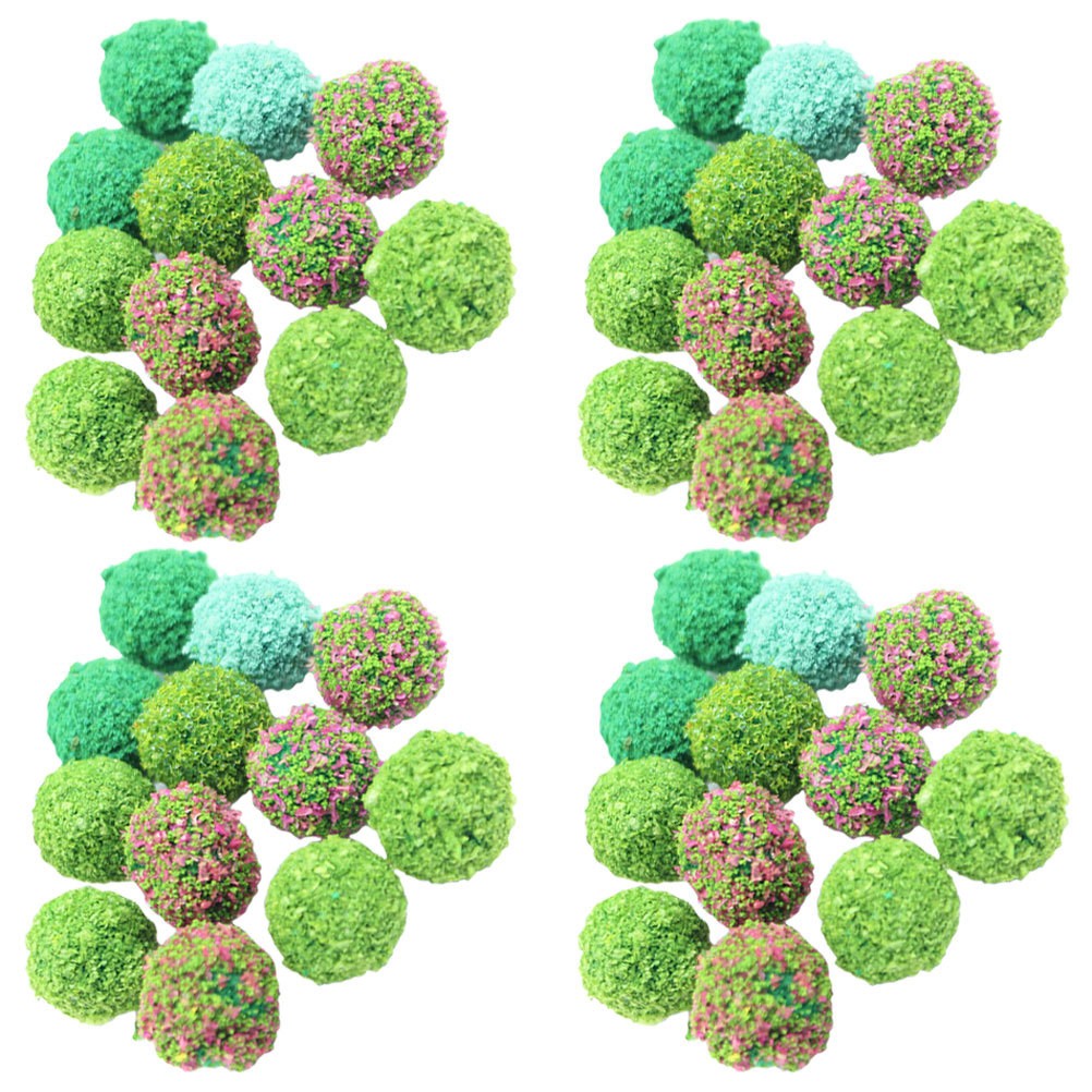 50Pcs Reusable Miniature Plant Ball Multi Color Simulated Flower Cluster Decor
