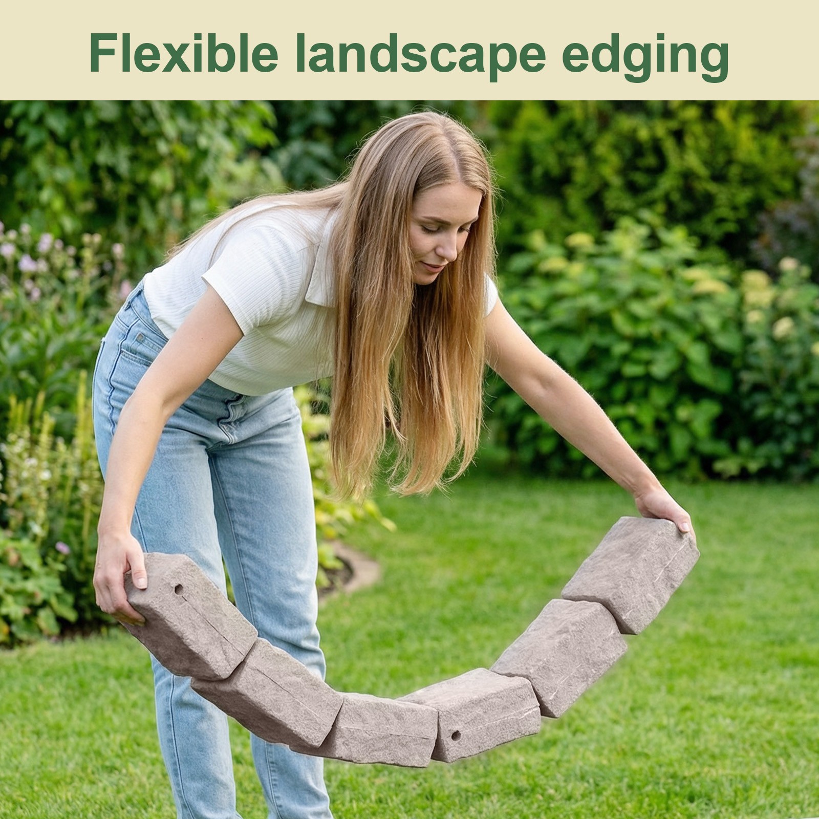 Faux Stone Landscape Edging Faux Stone Edging Kit 12pcs for Home Improvement USA